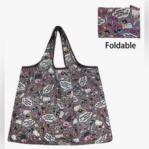 🩷SANRIO MYSTERY BUNDLE with Gray Hello Kitty Foldable Shopping Tote Bag